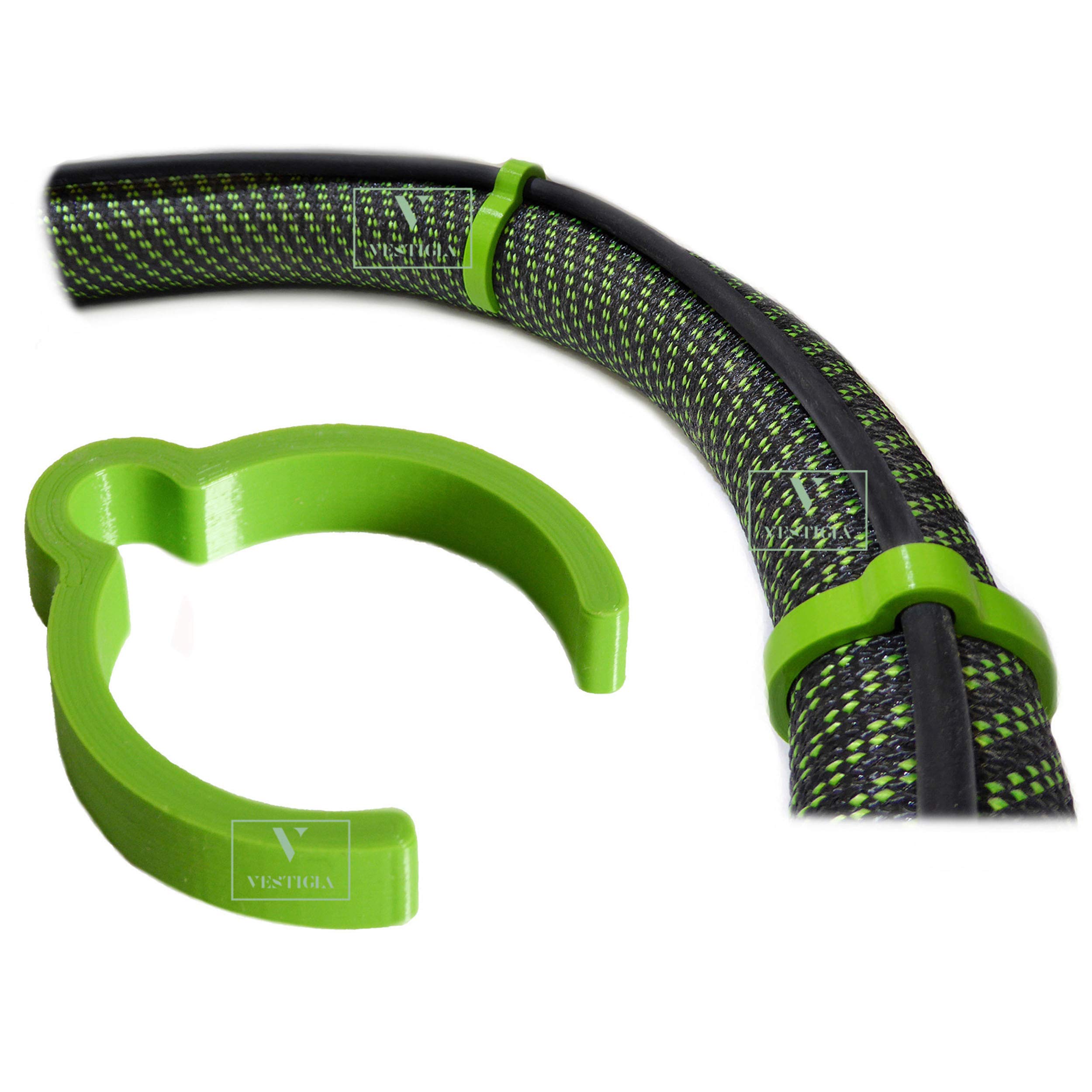 Vestigia® - Cable Hose Clips Compatible with Festool CT CTL Mini/Midi Makita Bosch Dust Extractor Hose 38-46mm ID36 Wire Clips Smooth Antistatic Suction (ID36 - Green)