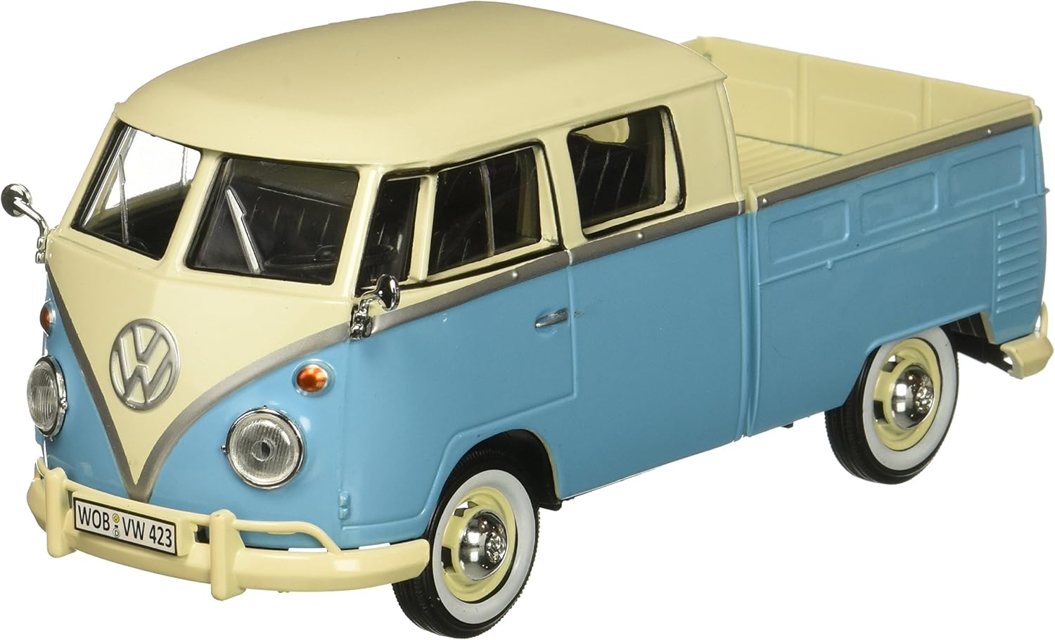 Amazon Com Motor Max 1 24 W B Volkswagen Type 2 T1 Pickup 2 Tone Mj Exclusive Diecast Vehicle Cream Blue Toys Games