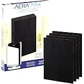 Fellowes Carbon Filters for AeraMax Air Purifiers - 4 Pack (9324201),Black, 16.1" x 12.4" x 0.2"