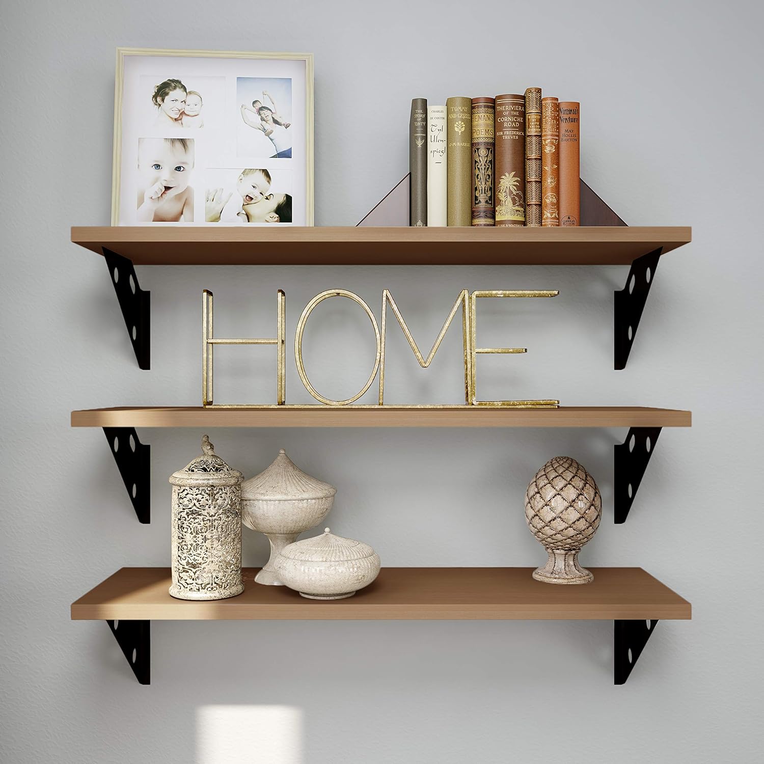 Lavish Home Cutout Free-Standing Table Top Sign-3D Home Word Art Accent Decor with Gold Metallic Finish-Modern, Classic, or Farmhouse Style: Home & Kitchen