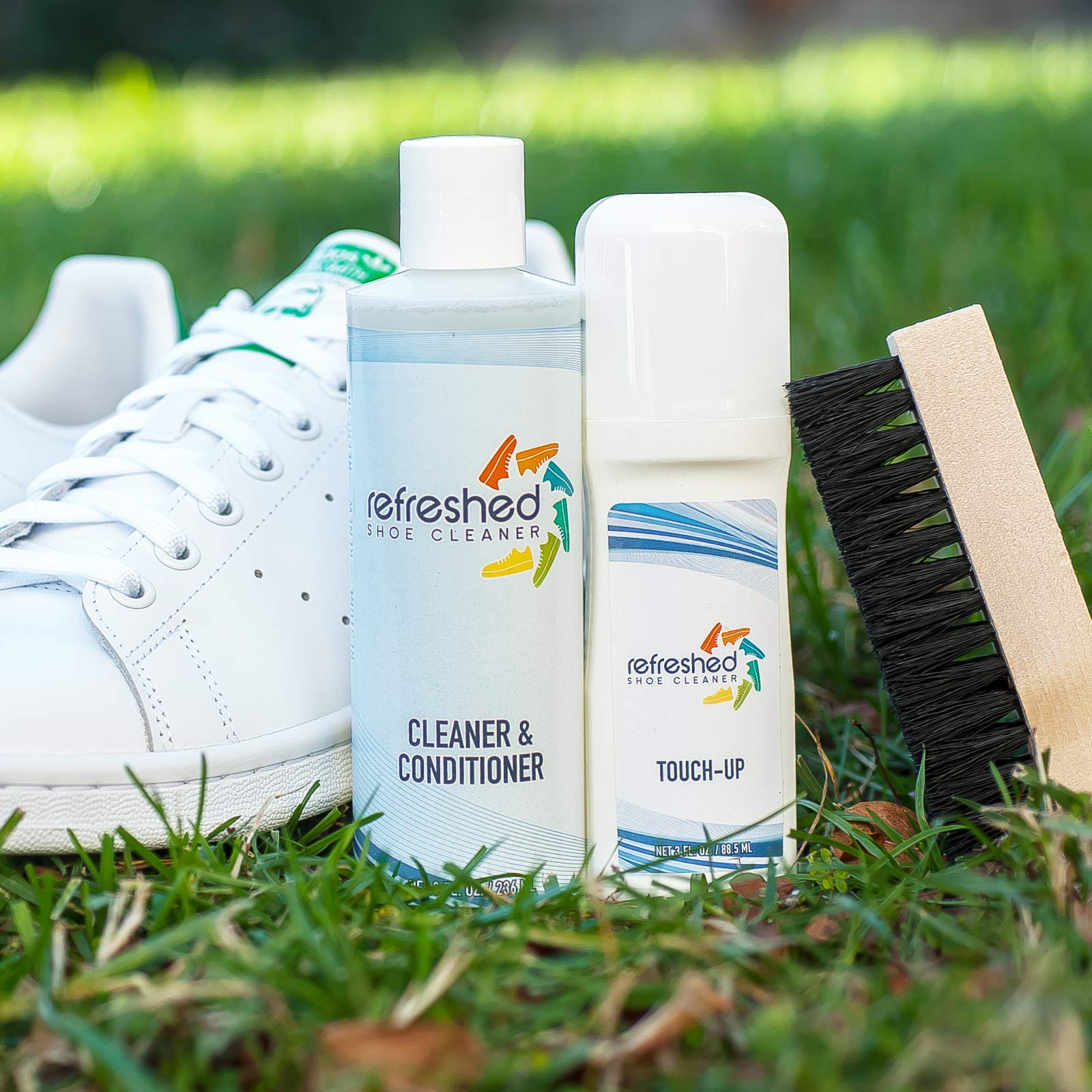 Refreshed Shoe Cleaner Conditioner + Repellent + Touchup + Brush