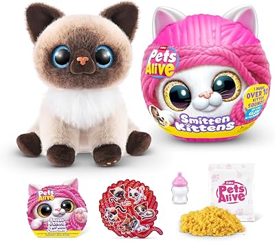 Pets Alive Smitten Kitten Mooloo Plush Interactive Toy Cat 3+