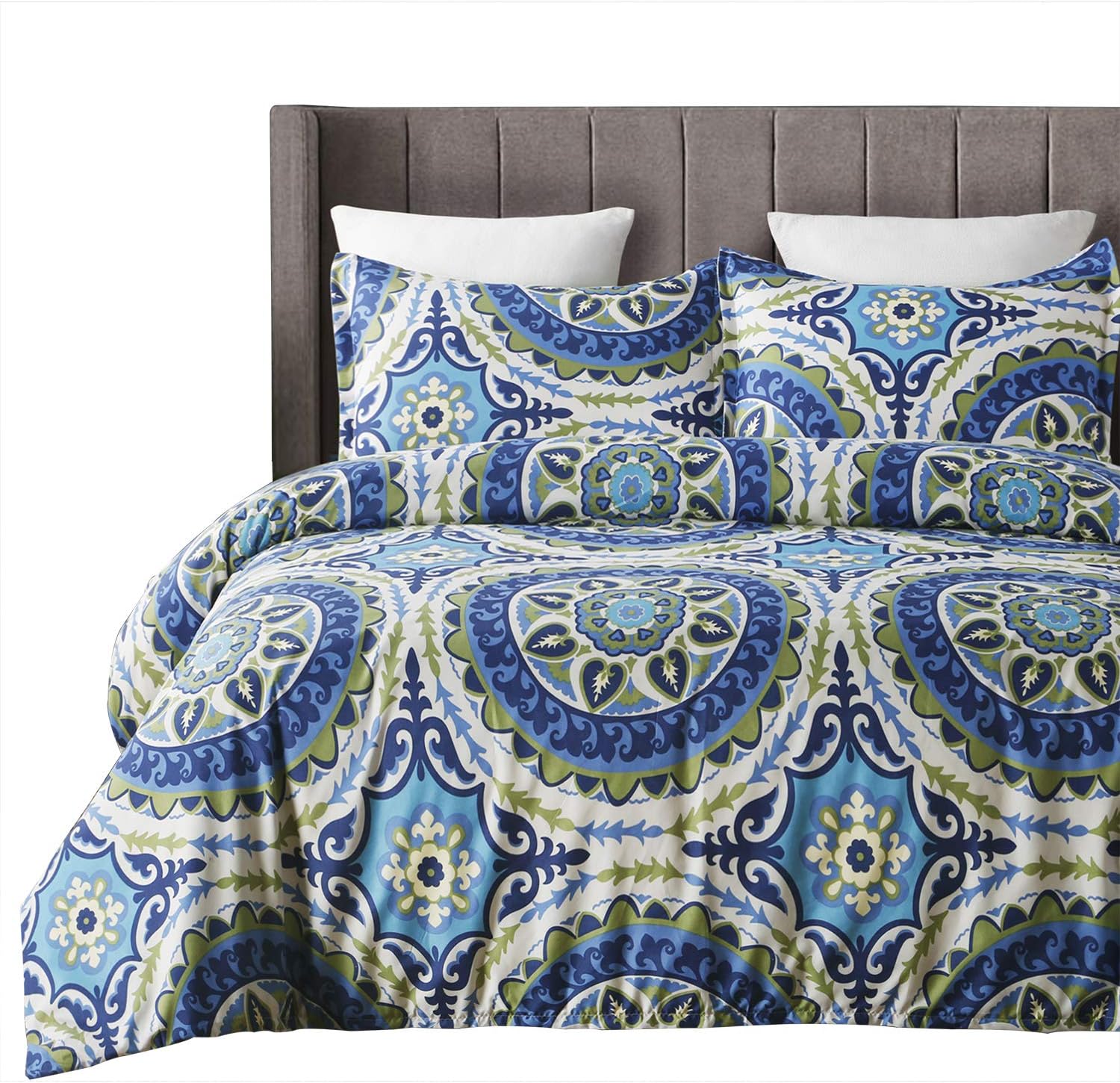 Vaulia Lightweight Microfiber Duvet Cover Set, Print Floral Pattern