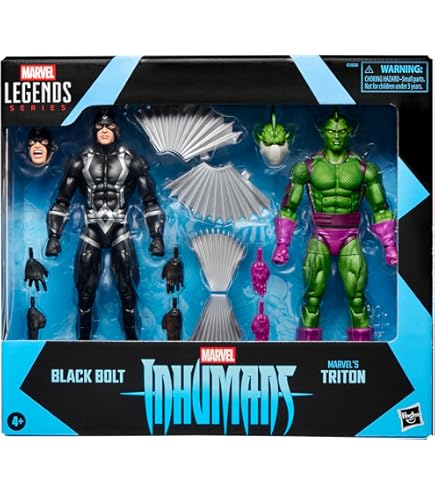 Amazon.com: Marvel Legends Series Crystal and Lockjaw, Deluxe