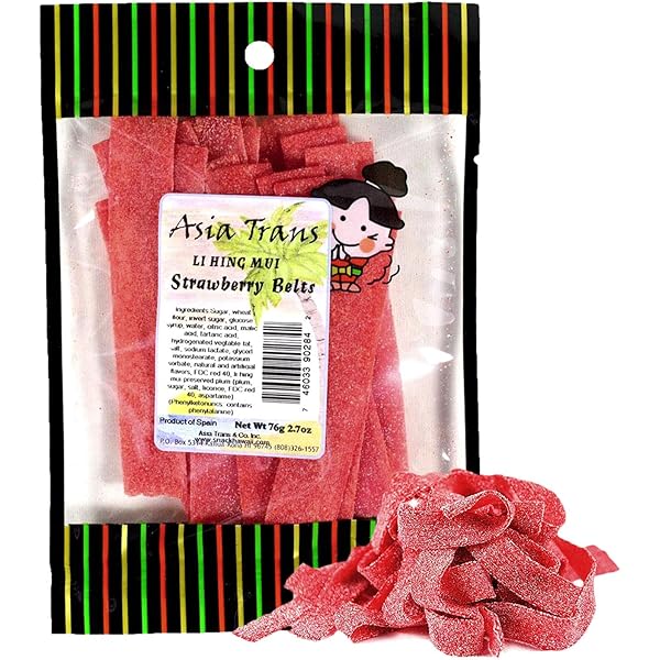 Li Hing Sour Lychee Candy - 14 Ounce Bag Of Sour Gummy Lychee With Plum Powder