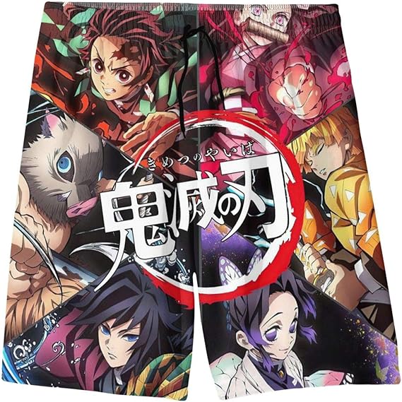 Demon Slayer Anime Unsex Kids Beach Shorts Demon Slayer Anime Unsex Kids Beach Shorts