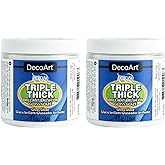 2-Pack Bundle - DecoArt Triple Thick Gloss Glaze (Jar) - 8-Ounces Each