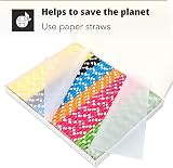 H&S Biodegradable Paper Straws 120pc Colorful Recyclable Party Set view 5