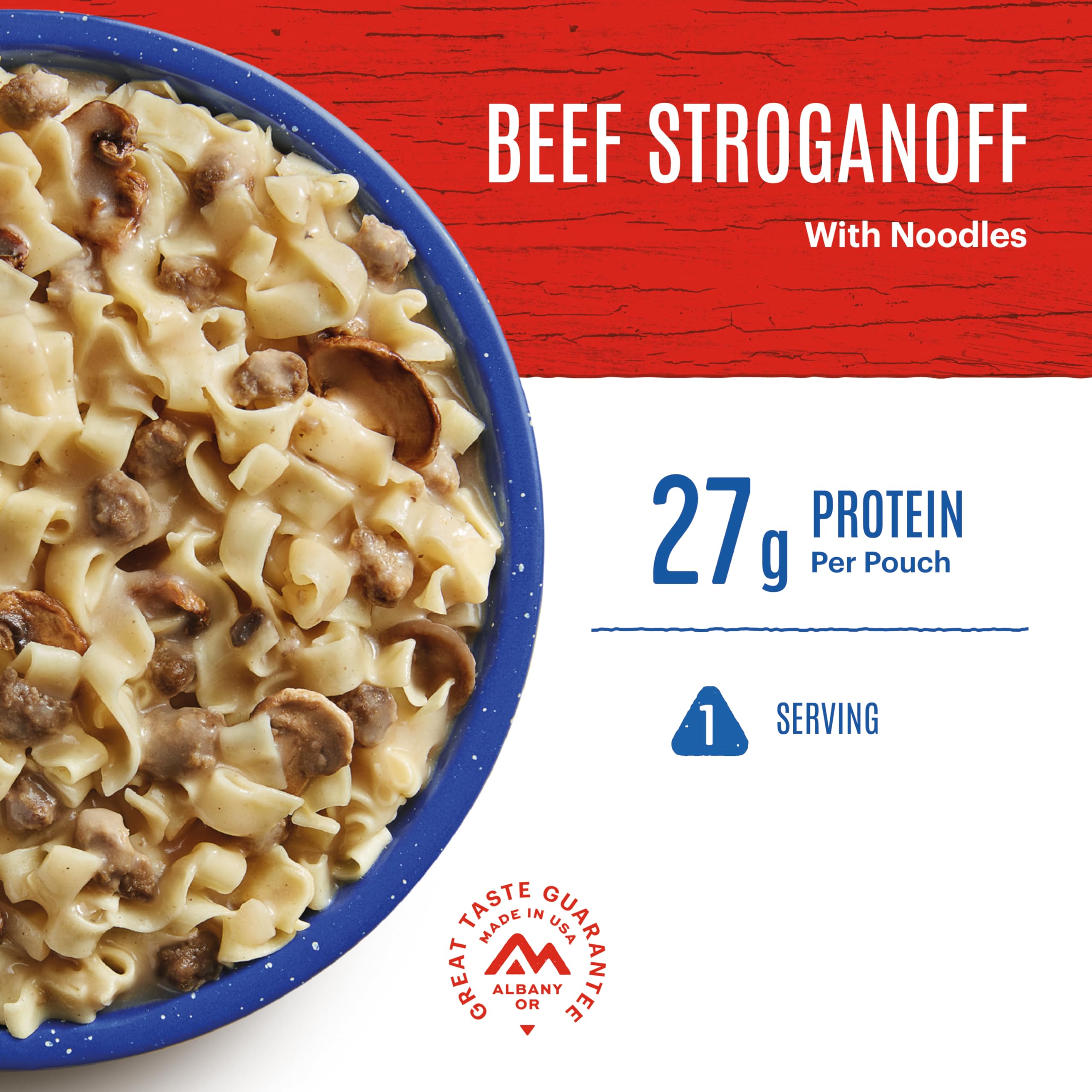 Mountain House Beef Stroganoff Pro-Pak Freeze Dried Backpacking & Camping Food 1 Serving