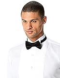 Men's Fitted 1/4 Inch Pleated Tuxedo Shirt, Laydown