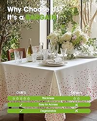 Pureegg Plastic Table Cloth Disposable 10 Pack, 54