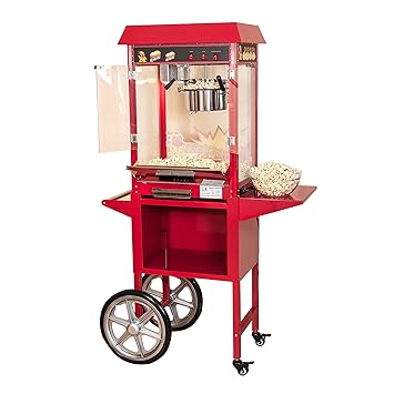 Pajoma 50115 Popcornmaschine Kirmes XXL mit Wagen, 2-teilig
