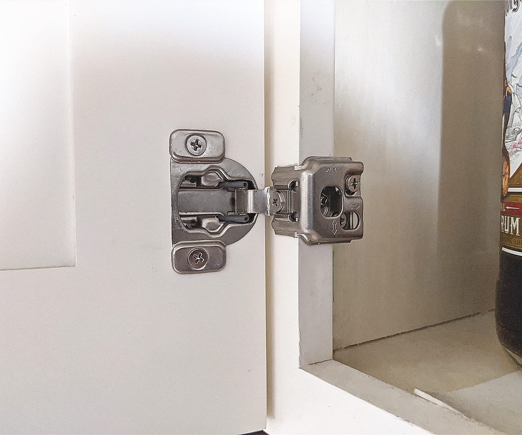 Photo 1 of Soft Close 1-1/4" Overlay Cabinet Hinge Cabinet Kitchen Hardware Kitchen Cabinet Door Hinges with Screws 105 Degree 6 Ways 3 Cam Adjustment