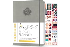 GoGirl Budget Planner – Monthly Financial Planner Organizer Budget Book. Expense Tracker Notebook Journal to Control Money, A5 (Gray)
