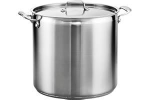 Tramontina Covered Stock Pot Stainless Steel 24-Quart, 80120/003DS