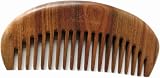 Nature Therapy Green Sandalwood Comb, 12cm Half Moon, Anti Static, Handmade view 2