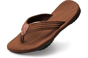 BEMGNAR Men's Flip Flops,Comfort Thong Sandals with Arch Support,Quick-Dry Non-Slip sliders for Outdoor Summer Beach