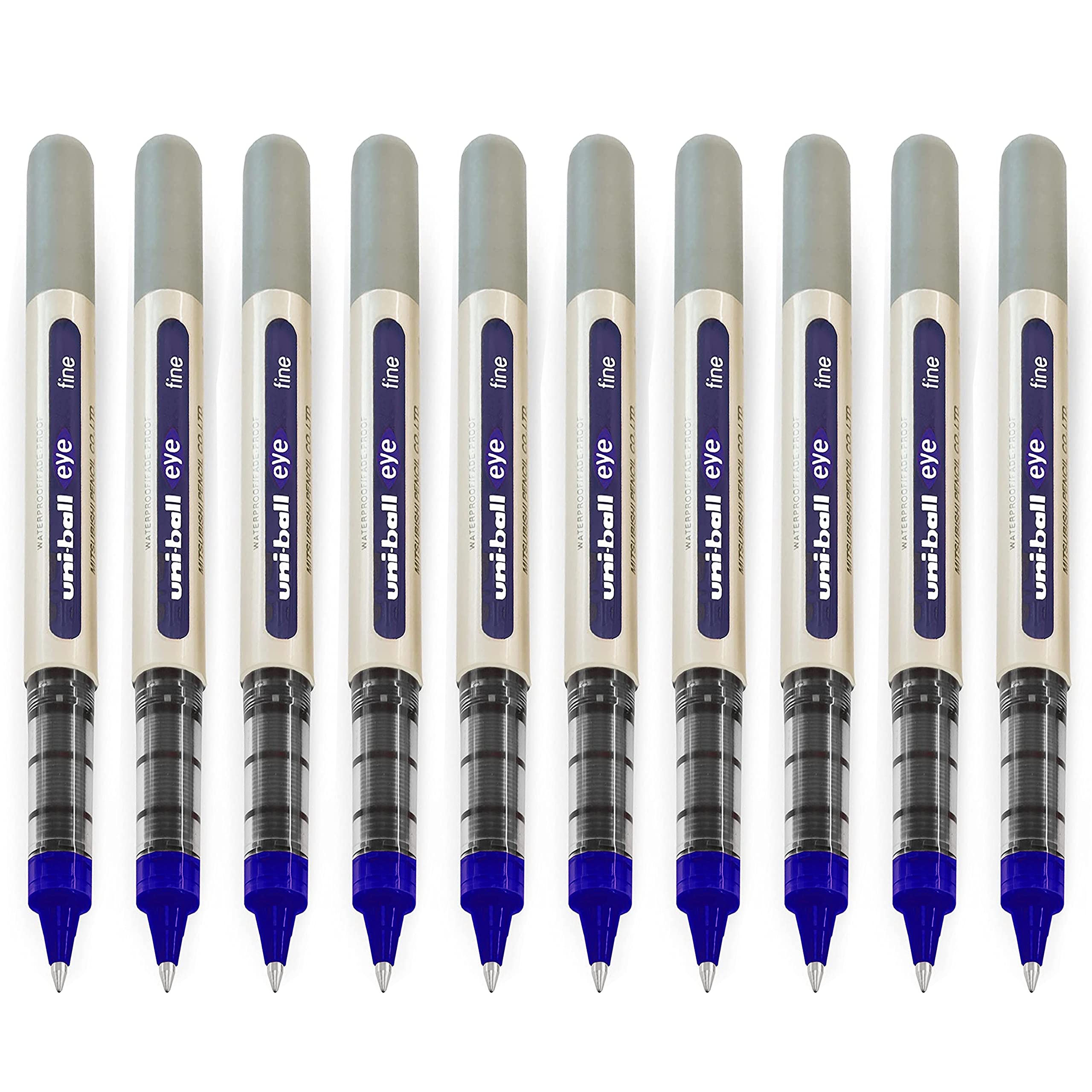 uni-ball EYE - UB-157E Rollerball Pens - 0.7mm Nib - [Pack of 10] - Blue Ink