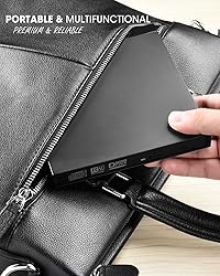 ROOFULL External CD DVD Drive USB 3.0 & USB-C CD