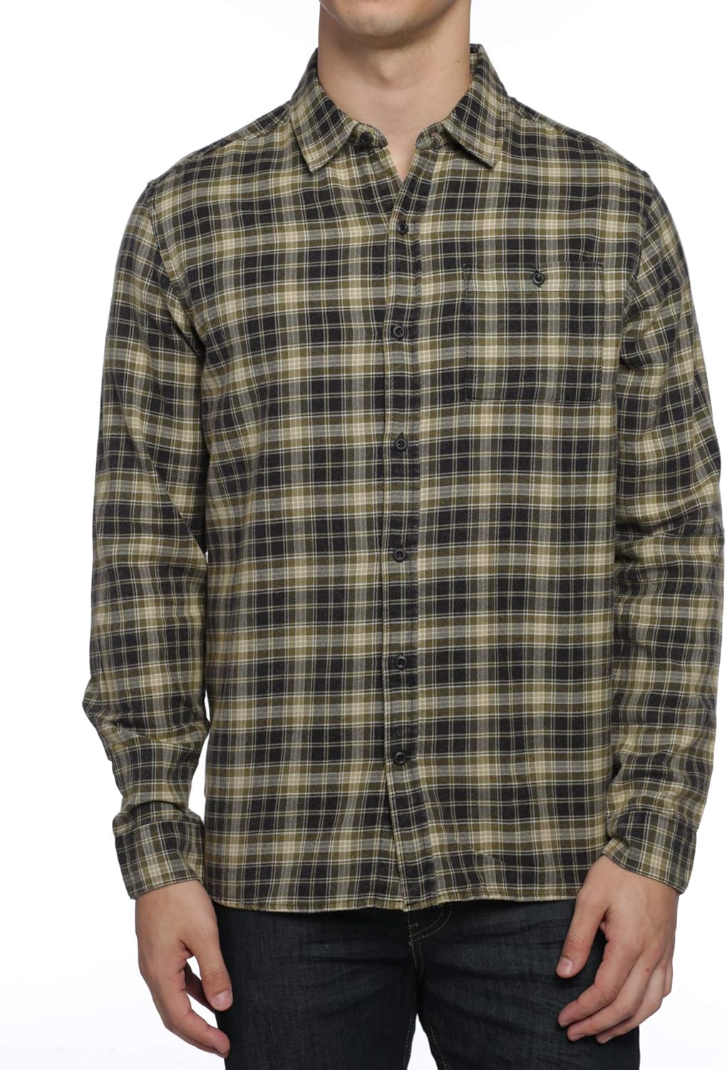 Hurley Men's Ranger Long Sleeve Plaid Woven Shirt: Clothing