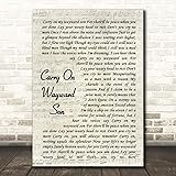 Carry On Wayward Son Vintage Script Song Lyric