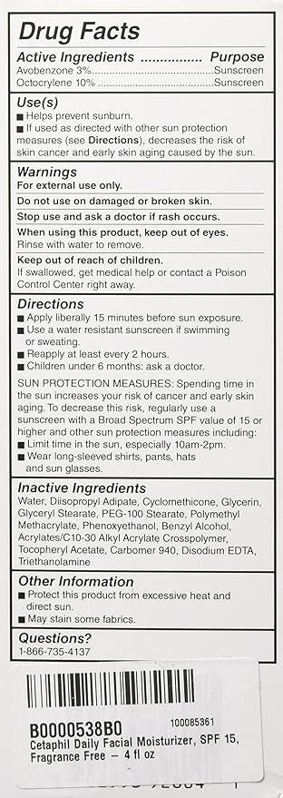 cetaphil daily facial moisturizer ingredients