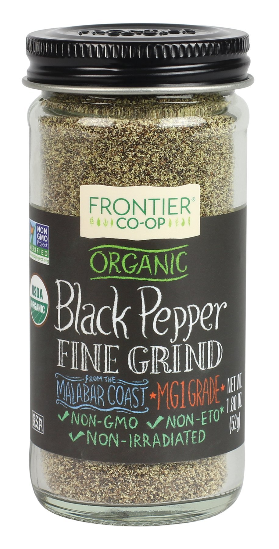 Frontier Natural Products Pepper, Og, Black, Coarse Grind