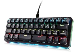 Koolertron 42-Key 40% Macaro Gaming Keyboard - Compact RGB Backlit Mechanical Keypad, Hot-Swappable USB-C Programmable Mini Keyboard for PC/Mac Gamers (Fully Customizable)