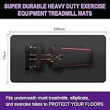 Vanexiss Treadmill Mat Heavy-Duty 180x75 cm Floor Protector Black view 2