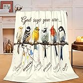 Birds Soft Cozy Colorful Throw Blanket - Ultra Warm Lightweight Fleece Plush Fuzzy Blanket Decor - 40"X50" for Girls, Women, Kids & Adults