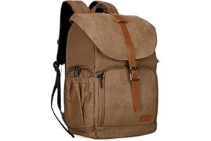 BAGSMART Camera Backpack, DSLR Camera Bag Backpacks for Photographers, Waterproof Anti-Theft Photography Backpack with 15 Inch Laptop Compartment, Khaki