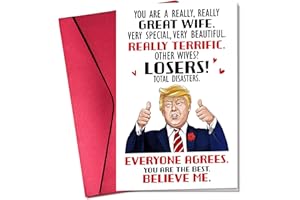 Pawzity Mothers Day Card for Wife from Husband - Happy Mothers Day Cards to Wife - Funny 1st First Mother's Days, Wedding Anniversary, Birthday Cards for Her - Single 5.3''x 8'' Folded Greeting Card