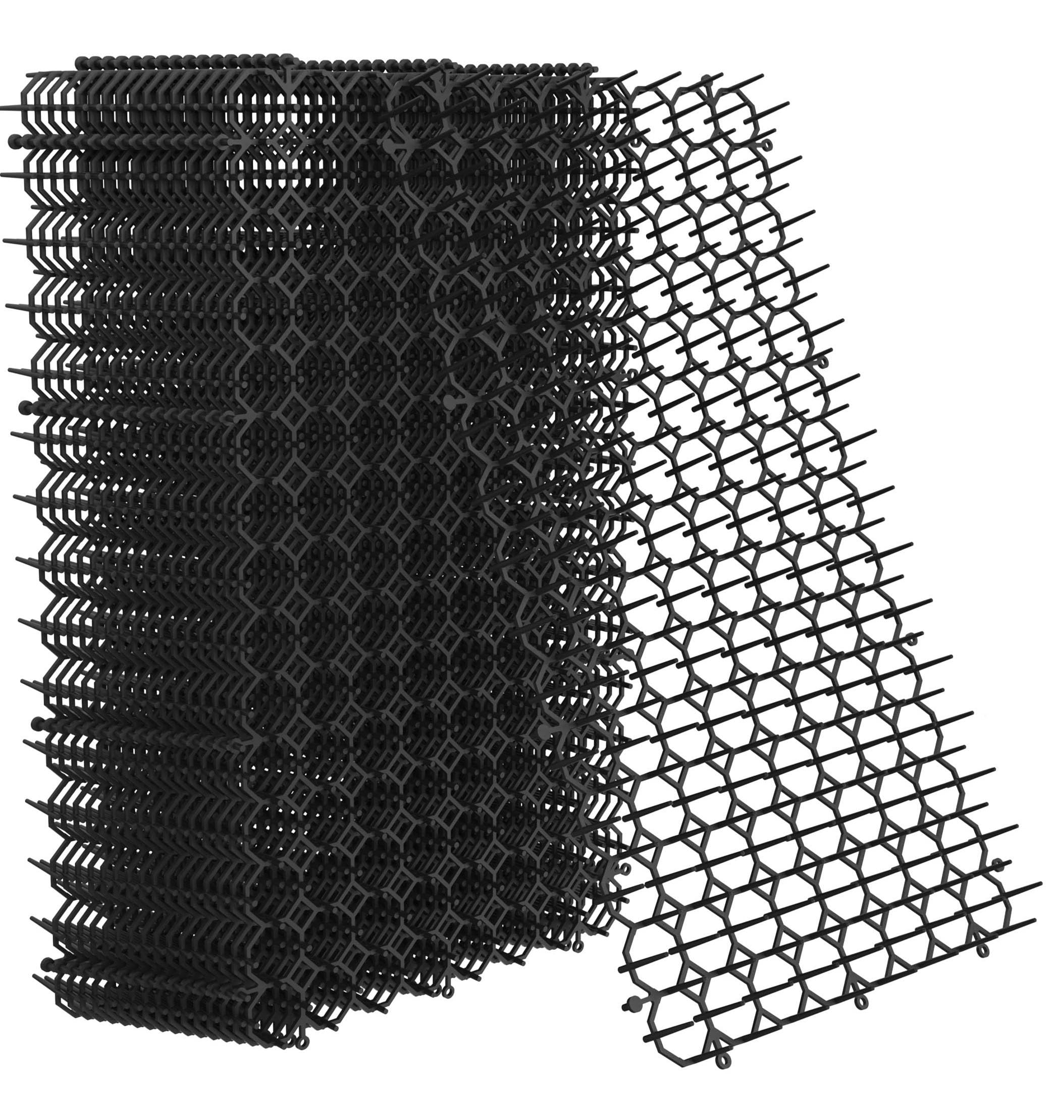 Kyrieval 40 x 20cm Humane Cat Deterrent Mat for Couch & Bed, Safe Anti-Scratch Spike Mat for Furniture, Non-Toxic Plastic Cat Repellent Mat for Indoor Use (16 Pack）