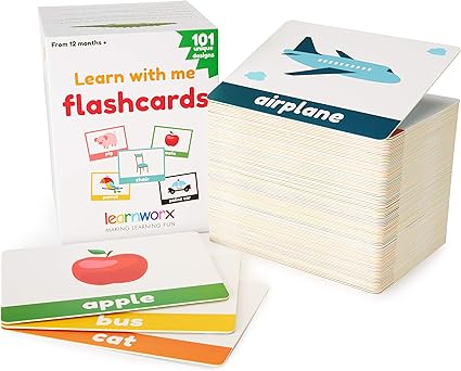 Amazon Com Learnworx Flash Cards For Toddlers 101 Cards 202 Sides Learn Objects Numbers Play Games Great Value Fun Learning And Educational Flashcards Toys Games
