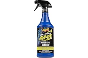 Meguiar's Extreme Marine Water Spot Detailer - Hard Water Stain Remover that Offers Additional Shine and Protection in One Advanced Marine Detailing Spray - Non-Abrasive Formula, 32 Oz Spray