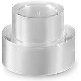 Munfix 100 Clear Plastic Plates Set, 50 Pcs 10 Inch Plastic Dinner Plates and 50 Pcs 7 Inch Plastic Dessert Plates, Elegant Fancy Heavy Duty Disposable Plates for Party, Wedding, Clear