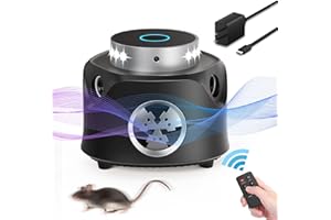 X-PEST Ultrasonic Pest Repeller Indoor, 2025 Upgraded Mouse Repellent Ultrasonic Plug in, Rodent Repellent with Ultrasound & Strobe Light, Mice Repellent Indoor for Rodent/Mouse/Squirrel/Roach