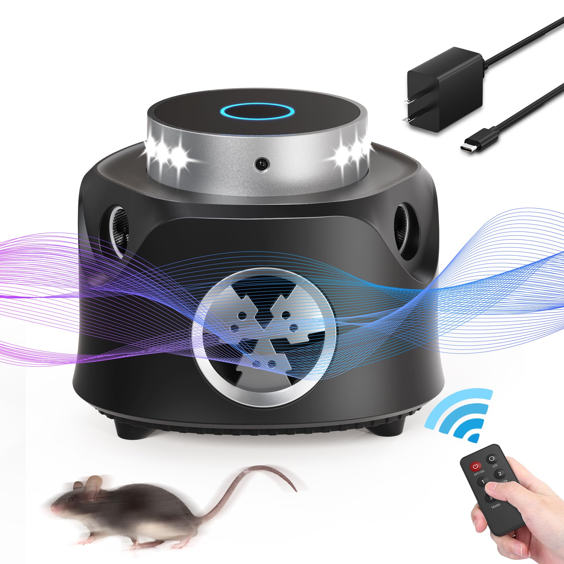 Photo 1 of Mouse Repellent Ultrasonic Plug in, Ultrasonic Pest Control Repeller Indoor, Rodent Repellent Ultrasonic Plug in with Ultrasound & Strobe Light, Mice Repellent Indoor for Rodent/Mouse/Squirrel/Roach