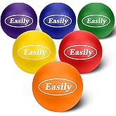 Easily Foam Dodgeball Balls, Soft Skin Playground Balls with Mesh Storage Bag for Kids and Adults, 6 PCS Dodgeball Set