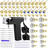Self Ear Piercing Gun Kit with 18 Pairs of CZ Ear Stud Piercing Tools with Multi-Purpose Ear Gun for Salon and Home Use