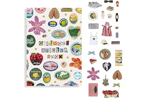 Girlhood Sticker Book - Aesthetic Cozy Stickers (1260+ Vintage Retro Designs) | Journaling/Scrapbooking DIY, Campus & Coffee 