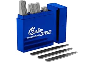 Quality Stays 40 Metal Collar Stays for Men – Stainless Steel Dress Shirt Collar Inserts in 3 Sizes