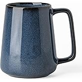 TaoTaojarvie Ceramic Coffee mugs, 24 oz, Extra Large Mugs, Big Tea Cups, Pottery Large Handle, Pottery Mugs, Transmutation Glaze，Wide Bottom Coffee Mug, Microwave and Dishwasher Safe. (starry blue)