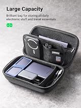 UGREEN Travel Accessories Bag Portable Cable Organiser Hard Case Black view 4