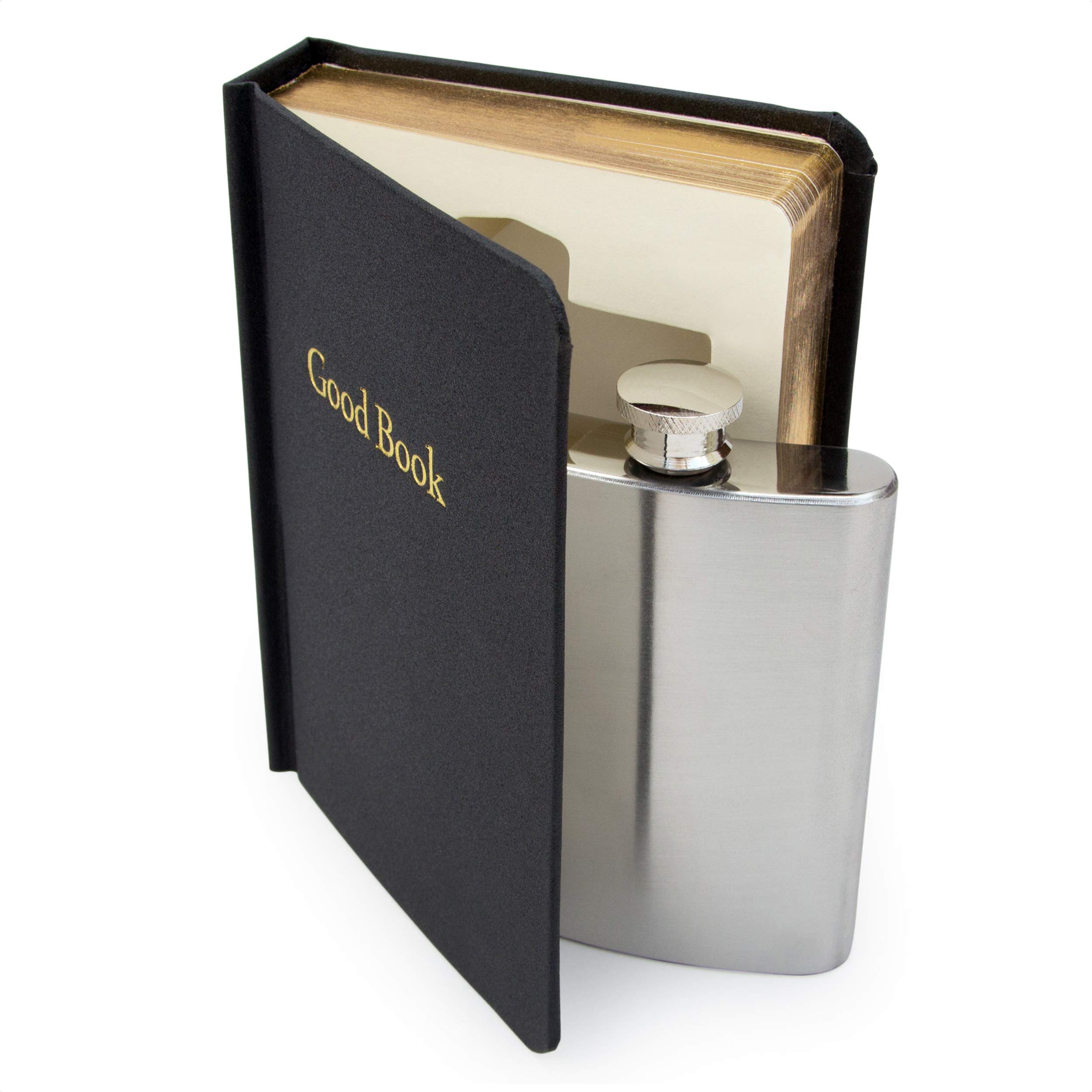 Suck UK | Hip Flask Good Book | Secret Flask to Hide Alcohol | Smuggle Your Booze in A Holy Water Alcohol Flasks | Hip Flasks for Men | Hidden Festival Drinks Smuggler | Funny Gifts for Men