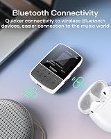 YOTON MP3 Player Bluetooth 5.2 64GB Expandable Mini Clip FM Radio White view 4