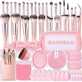 112Pcs Pink Makeup Brushes Set Professional Makeup Brushes &amp; Tools Kit | Foundation Eye and Face Make up Brushes&amp;Tools, Multi-functional Beginner Makeup Tool Set with Case Facial Makeup Accessories
