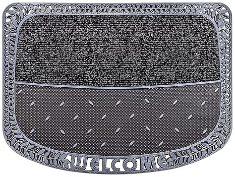 CarFashion 257190 PUR, TwinClean – Fussmatte, Türmatte, Fußabtreter, Schmutzfangmatte, Sauberlaufmatte, Graphit-Metallic Ober