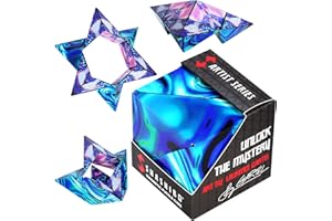 SHASHIBO Shape Shifting Box - Award-Winning, Patented Fidget Box w/ 36 Rare Earth Magnets - Transforms Into Over 70 Shapes, D