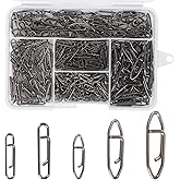 330pcs Speed Clips for Fishing Lures, Fishing Clips Quick Change Speed Clips for Freshwater Saltwater Crankbait Popper Lures Fast Link Snap Connector